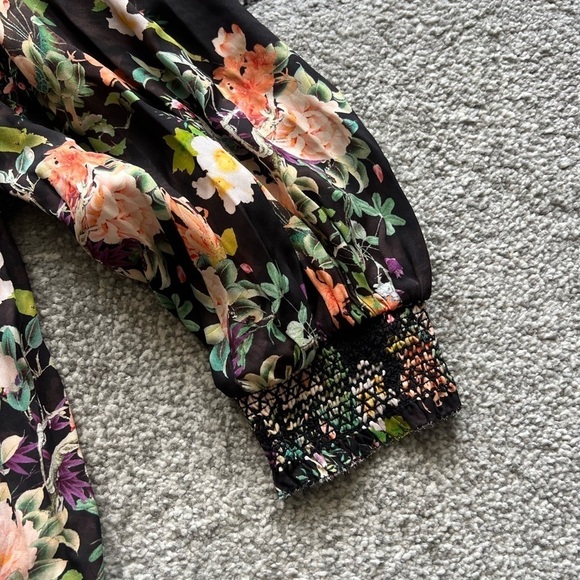 Alice + Olivia Cooper Floral Romance Black Mini Dress - Picture 6 of 7